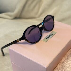 ❌SOLD❌Miu Miu Tortoiseshell Sunglasses with Pink Lenses